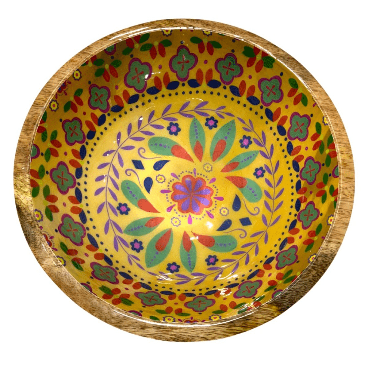 Saladier bois manguier Hermisende Multicolore D25cm