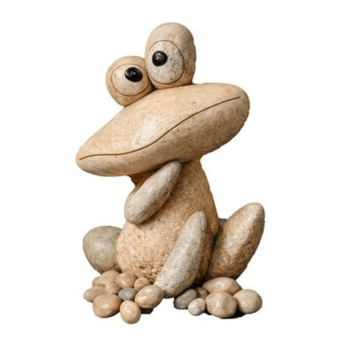 Statue résine Grenouille assise Dani H23cm