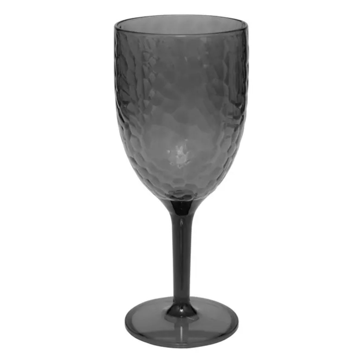 Verre à pied plastique martelé Gazouna Gris