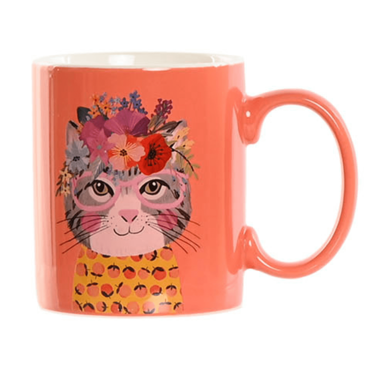Mug porcelaine Chat - Mimine Corail 36CL