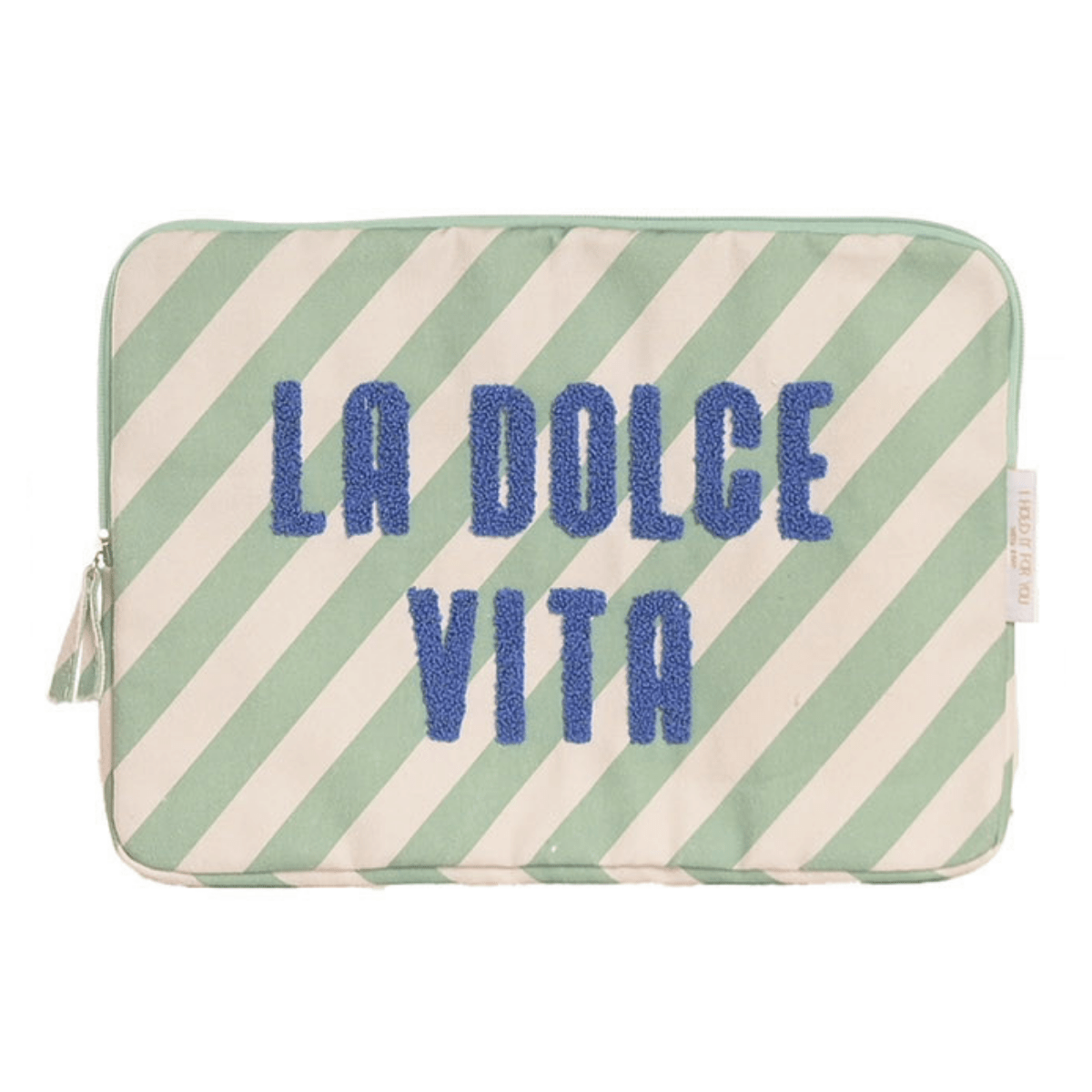 Pochette Ordinateur rayures Milano 33x24cm - La Dolce Vita