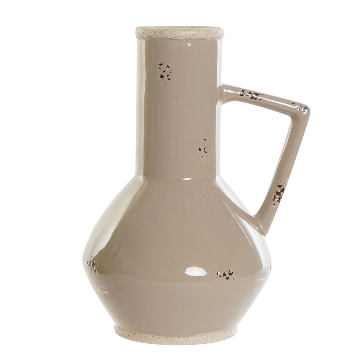 Vase amphore porcelaine Baquos Beige H22cm