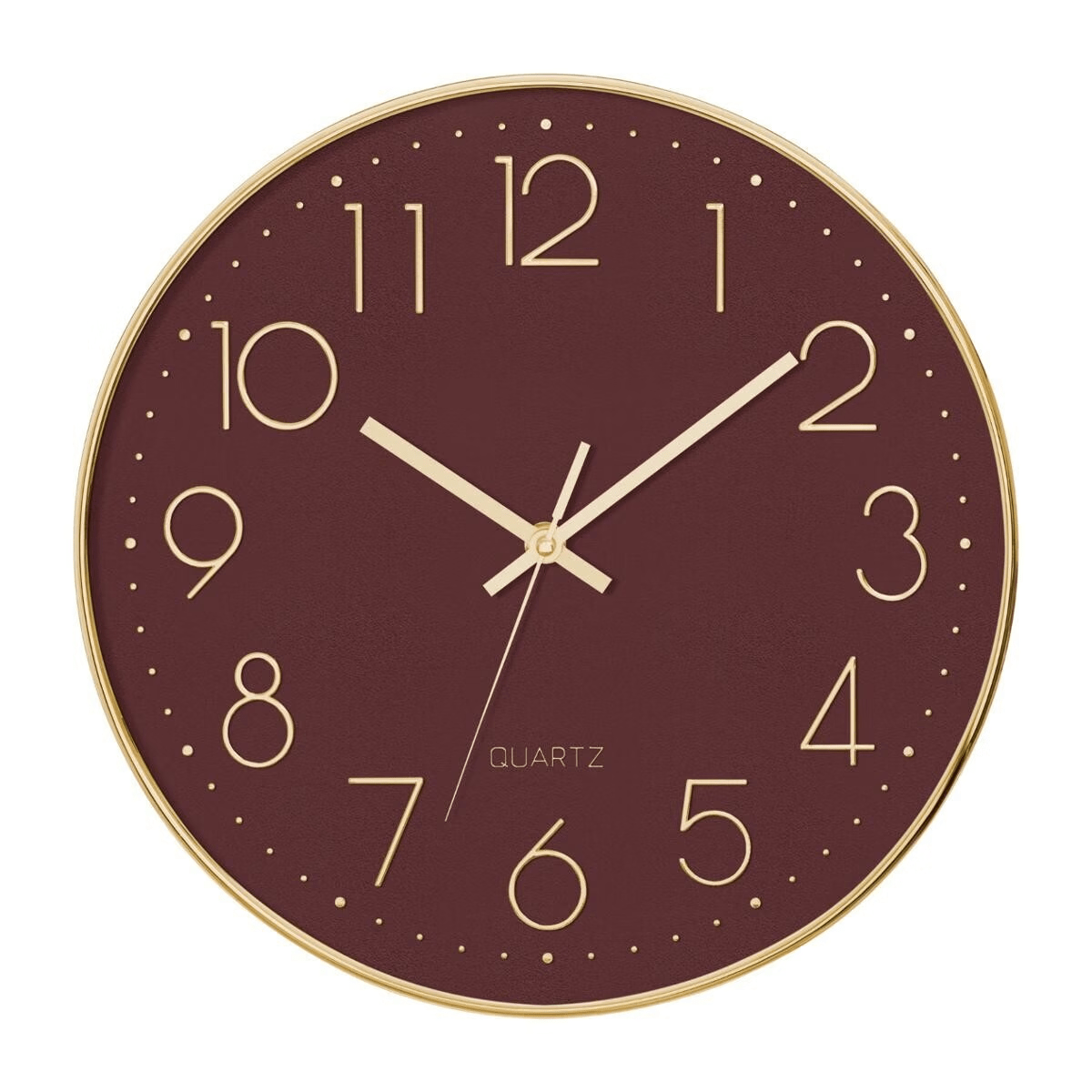 Horloge Suluca Bordeaux et doré D30cm