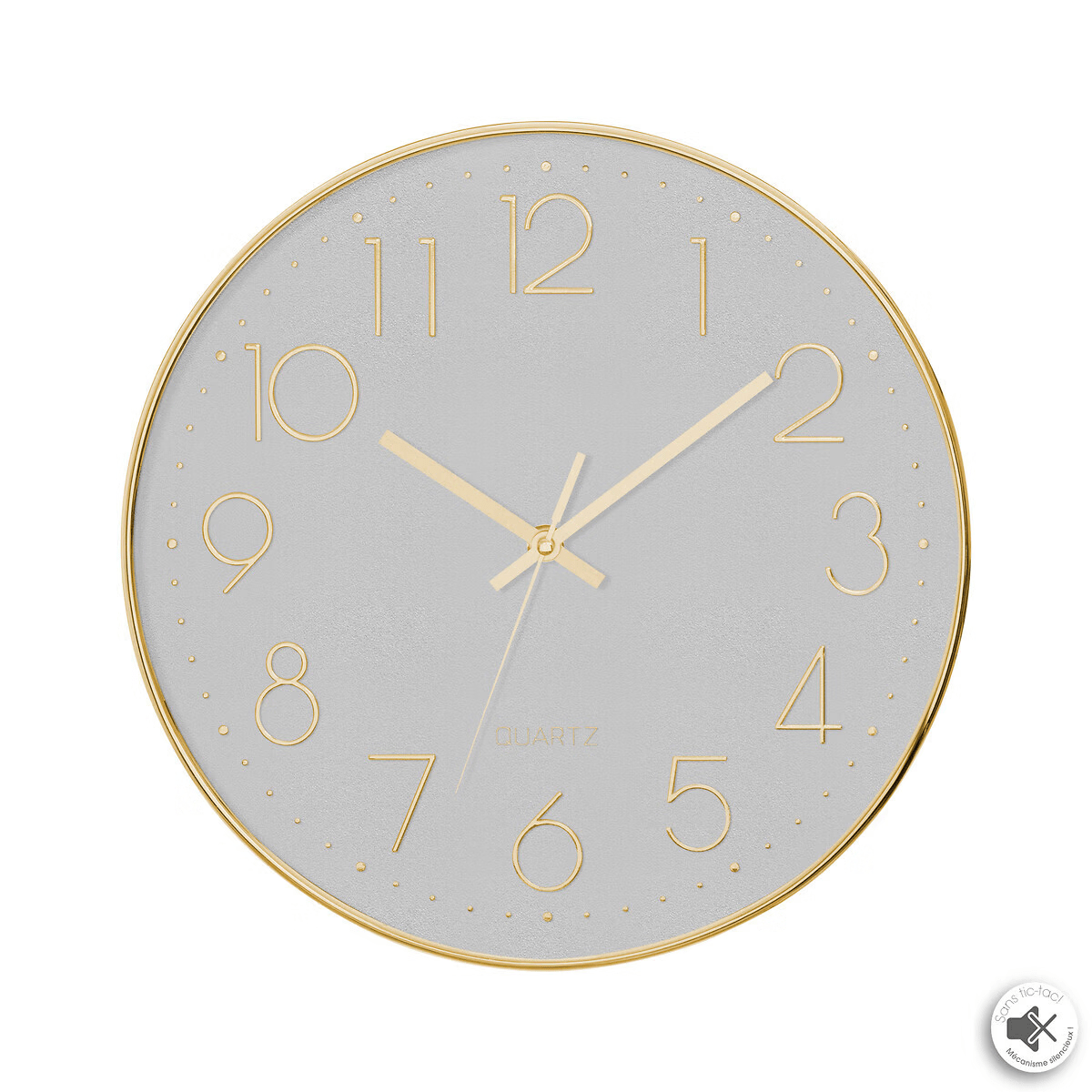 Horloge Suluca Lin et doré D30cm