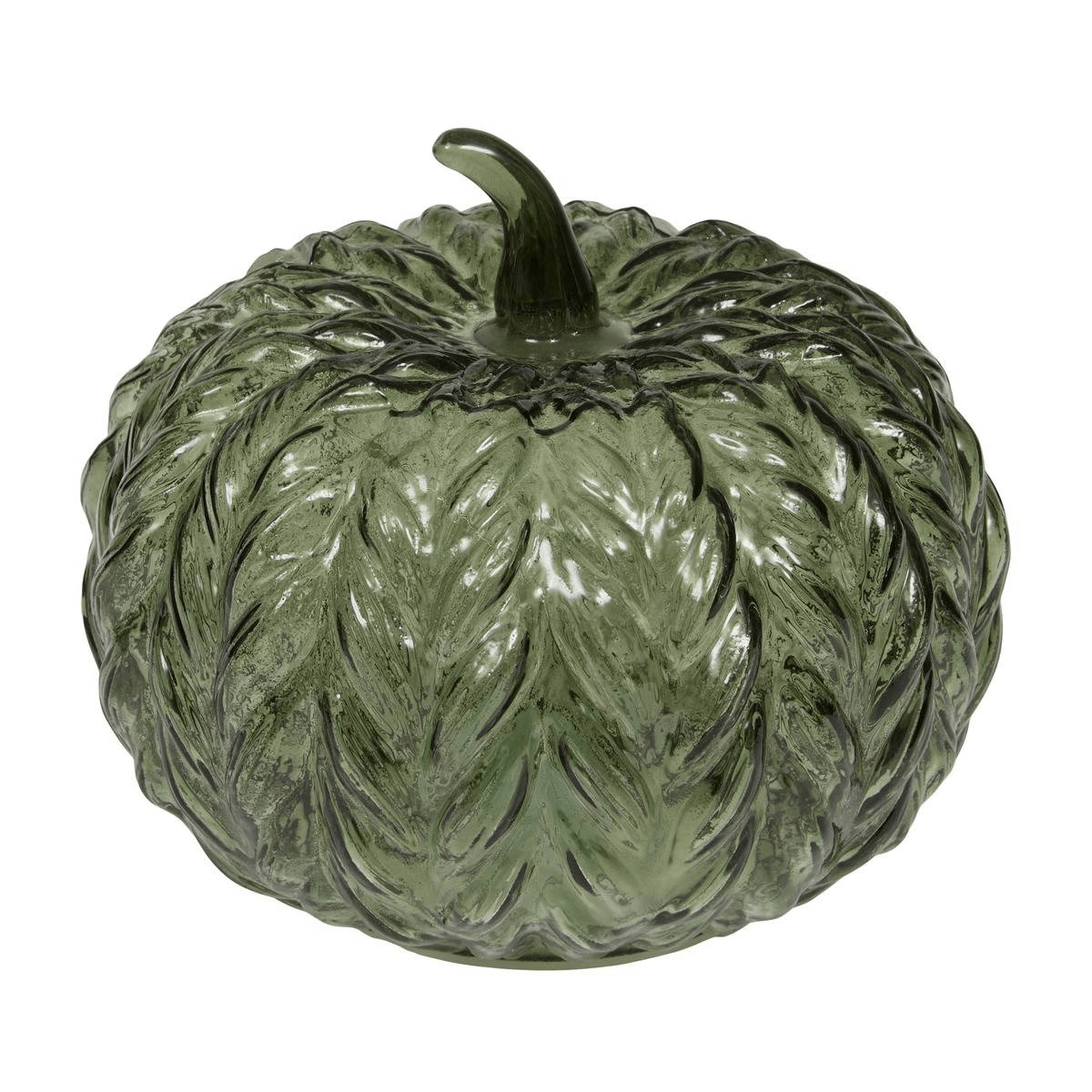 Lampe LED citrouille en verre Binnias Vert D15cm