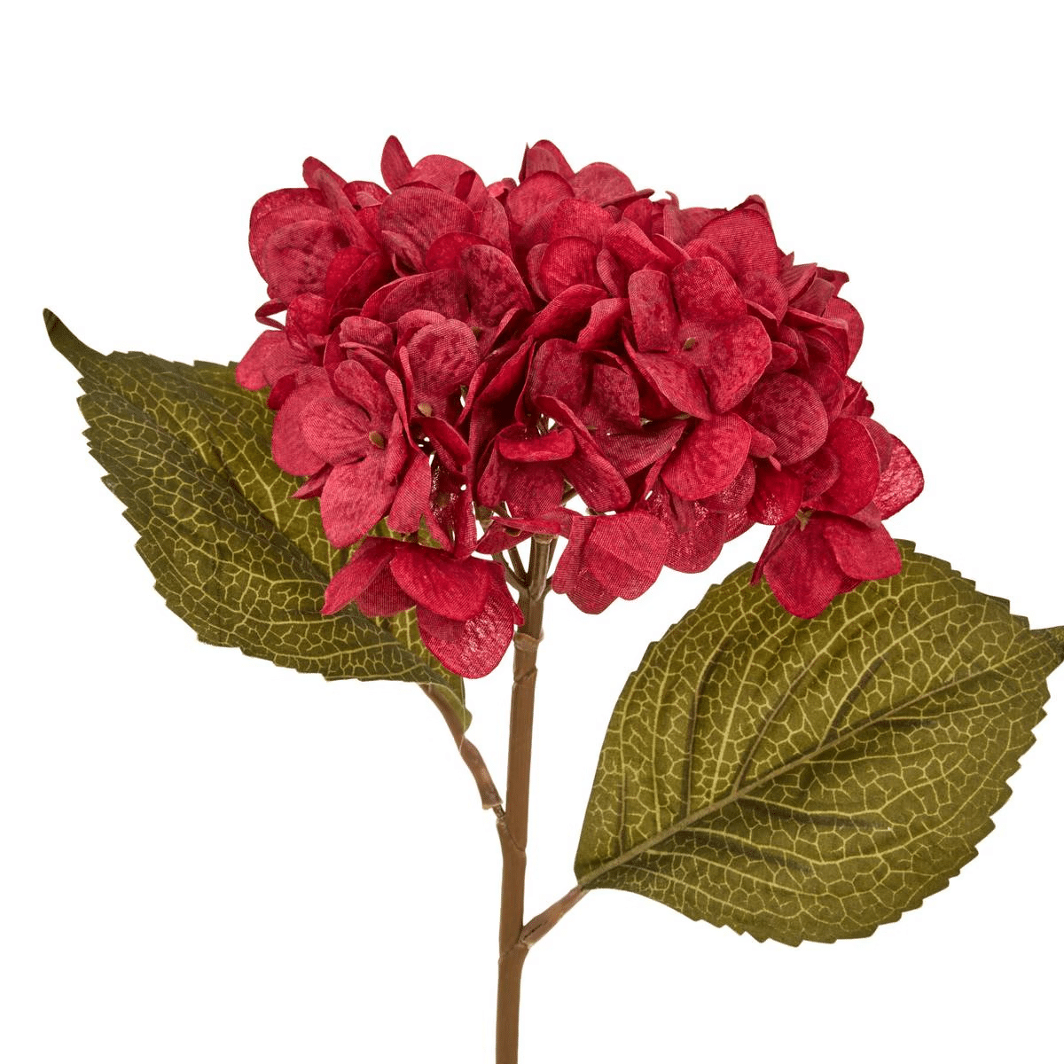 Tige Fleur Artificielle Hortensia Mayeul Rouge H62cm