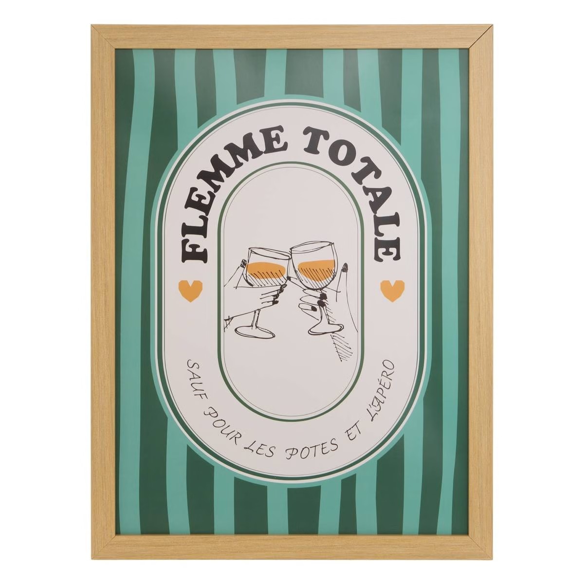Affiche encadrée Toxya - Flemme Totale 40x30cm