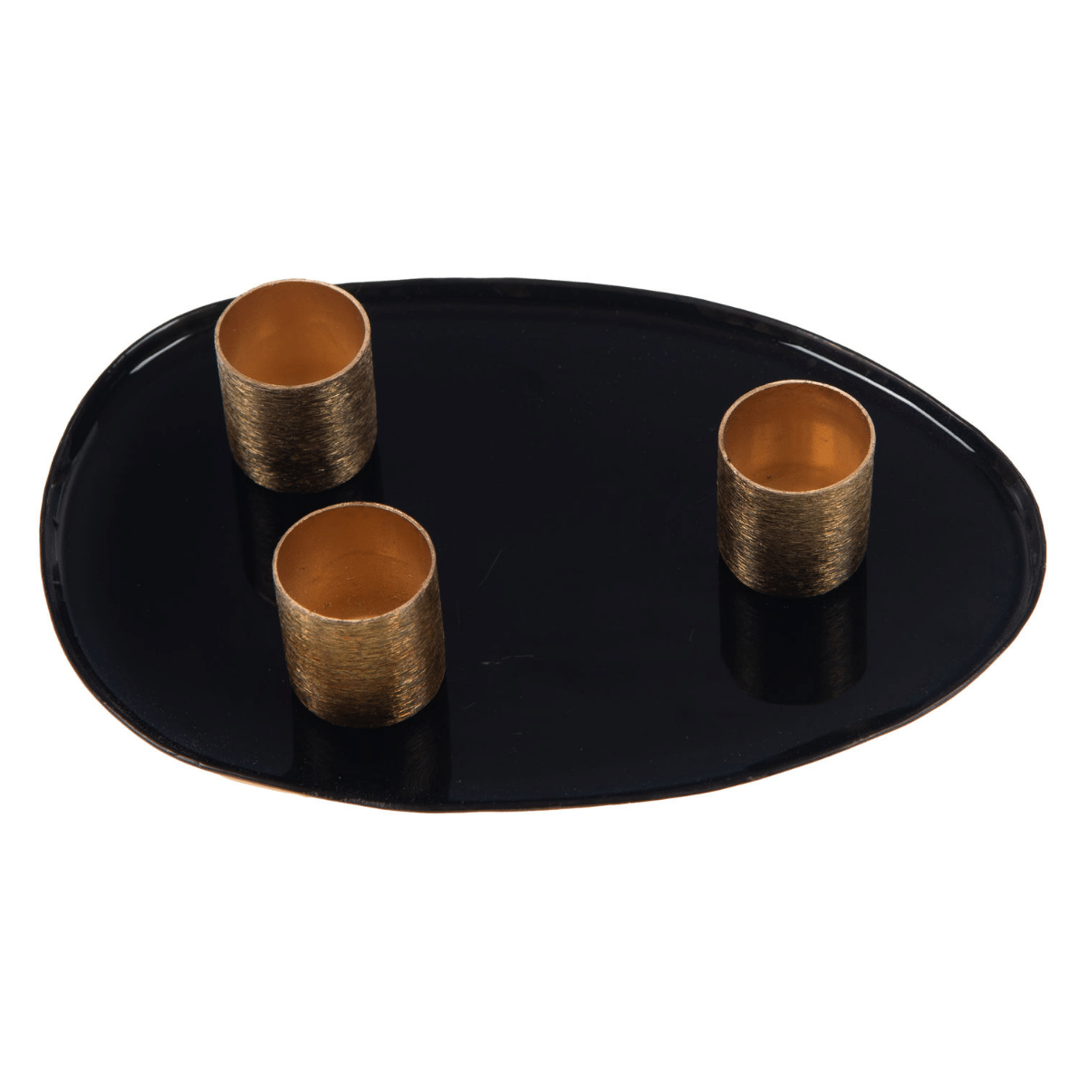 Bougeoir contemporain métal épuré Hupias Noir