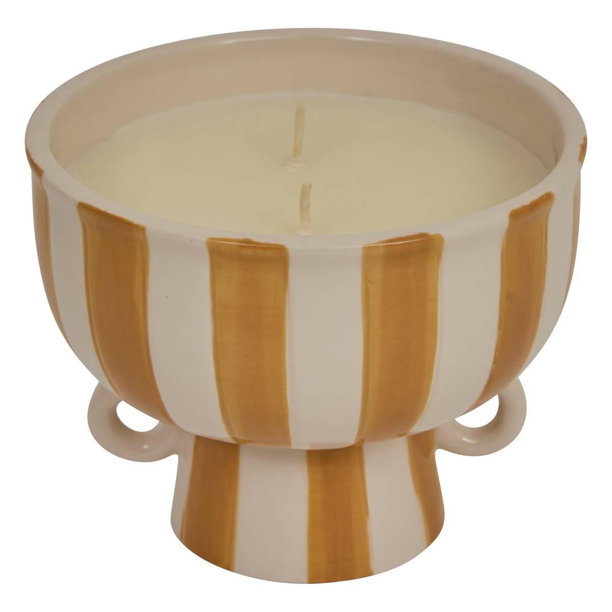 Bougie parfumée Quarto rayures Moutarde