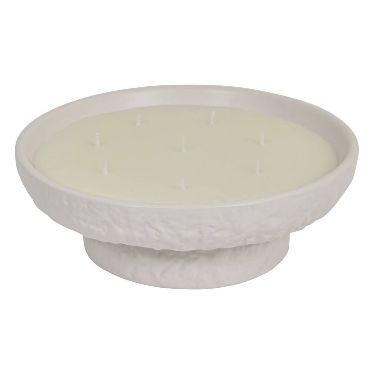 Bougie parfumée Vanille Lonadas coupe sur pieds D23cm.