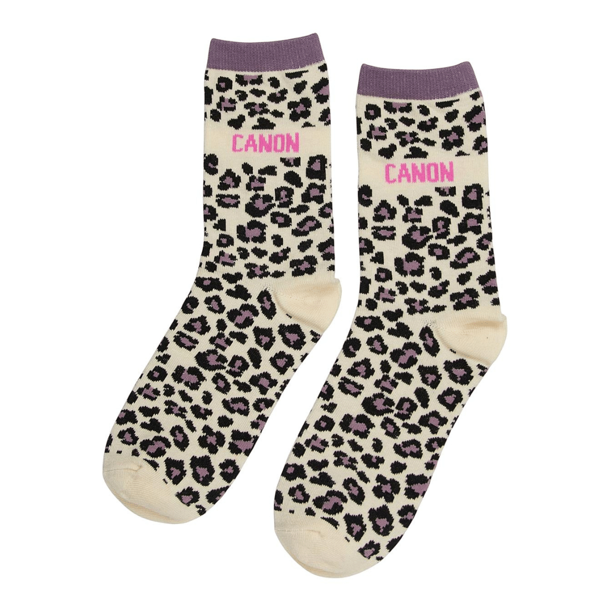Chaussettes Léopard crème Ysatosa Message Canon 36-41