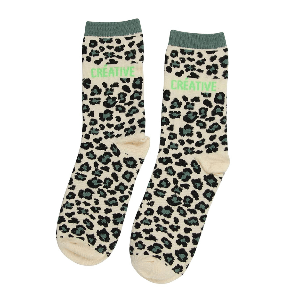 Chaussettes Léopard crème Ysatosa Message Créative 36-41