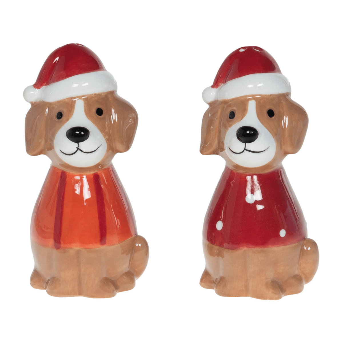 Ensemble salière et poivrière Medoras Chiens de Noël