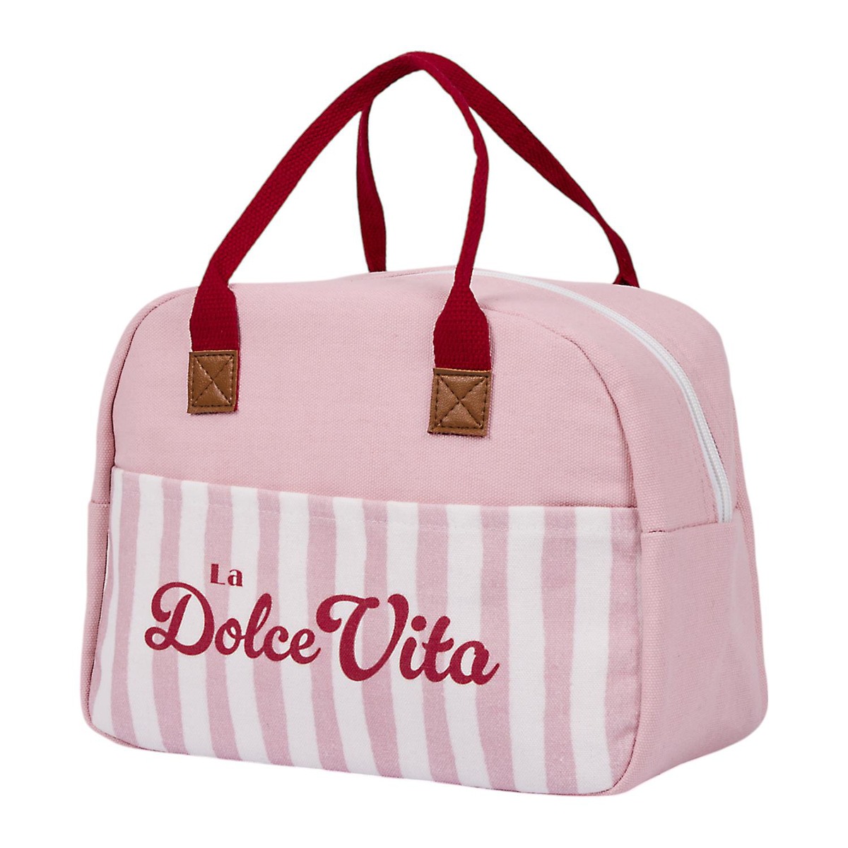Lunch Bag - Sac Isotherme rayures Dolce Vita Rose