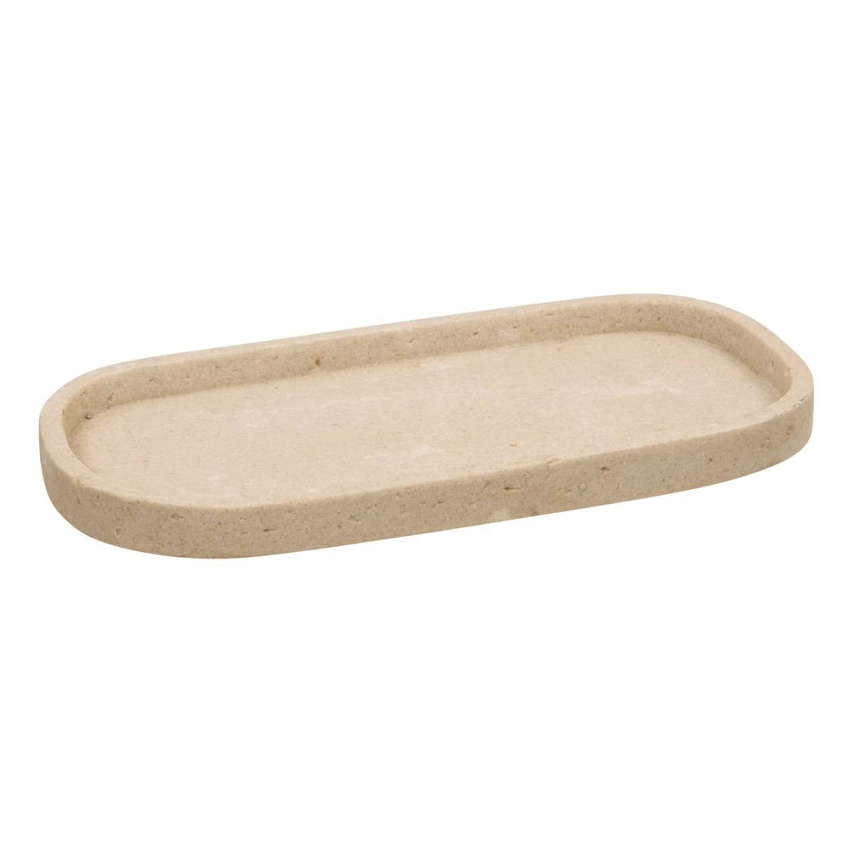 Plateau rectangulaire bohème Gikaros Beige L27cm