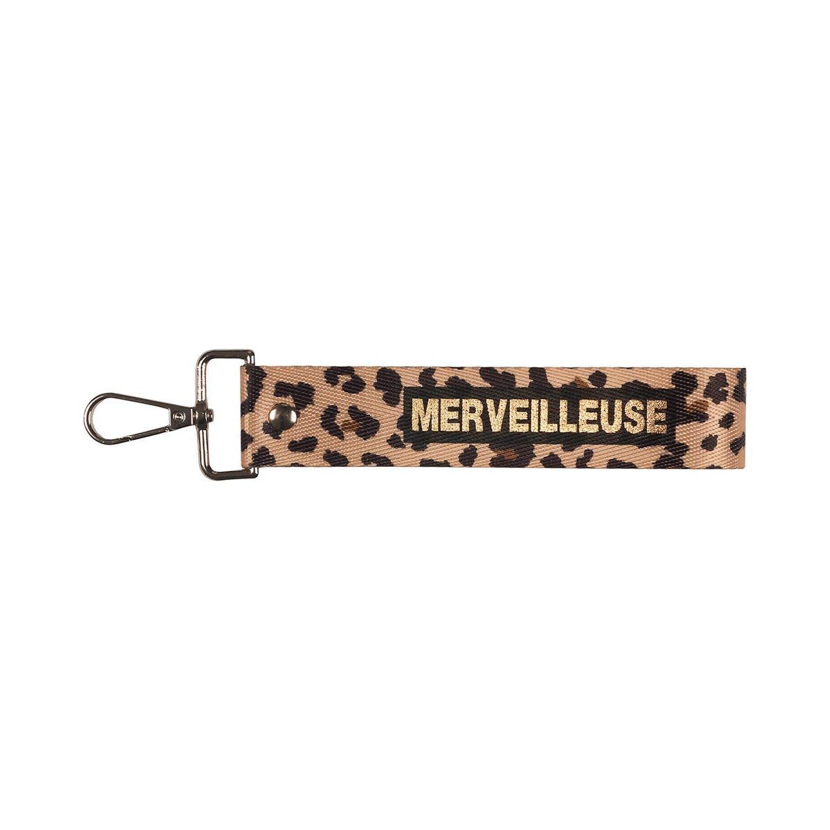 Porte-clés lanière textile Léopard Mayonis Merveilleuse