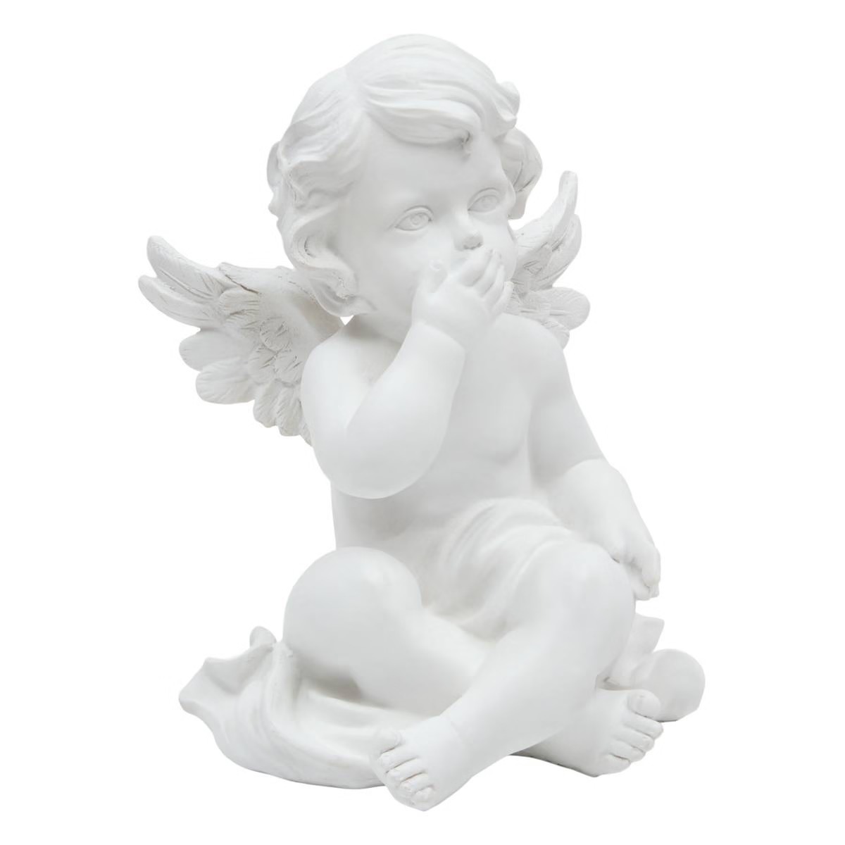 Statue résine Ange Fasikos H23cm - Ne dis pas de mal