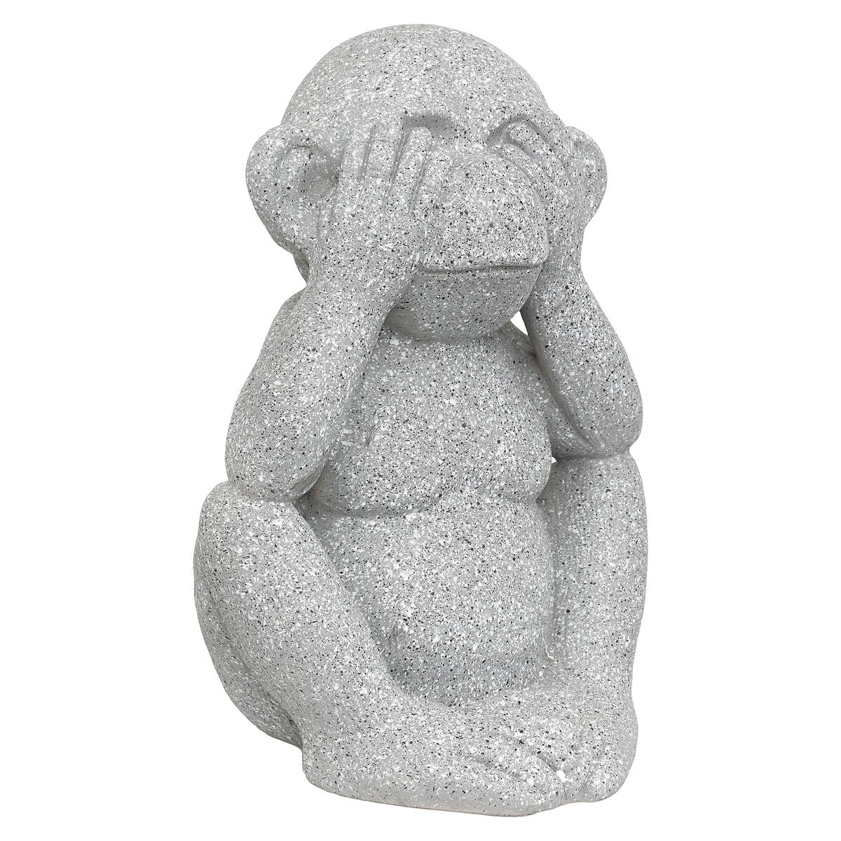 Statue résine outdoor Singe Rickine H41cm - Ne vois pas le mal