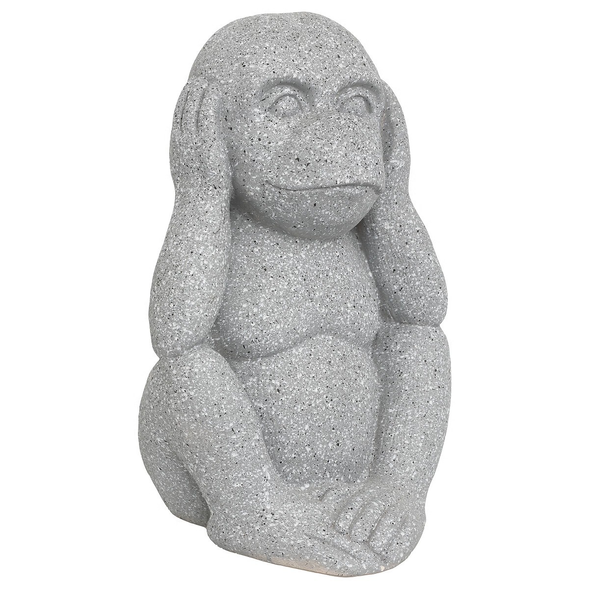 Statue résine outdoor Singe Rickine H41cm - N'entends pas le mal
