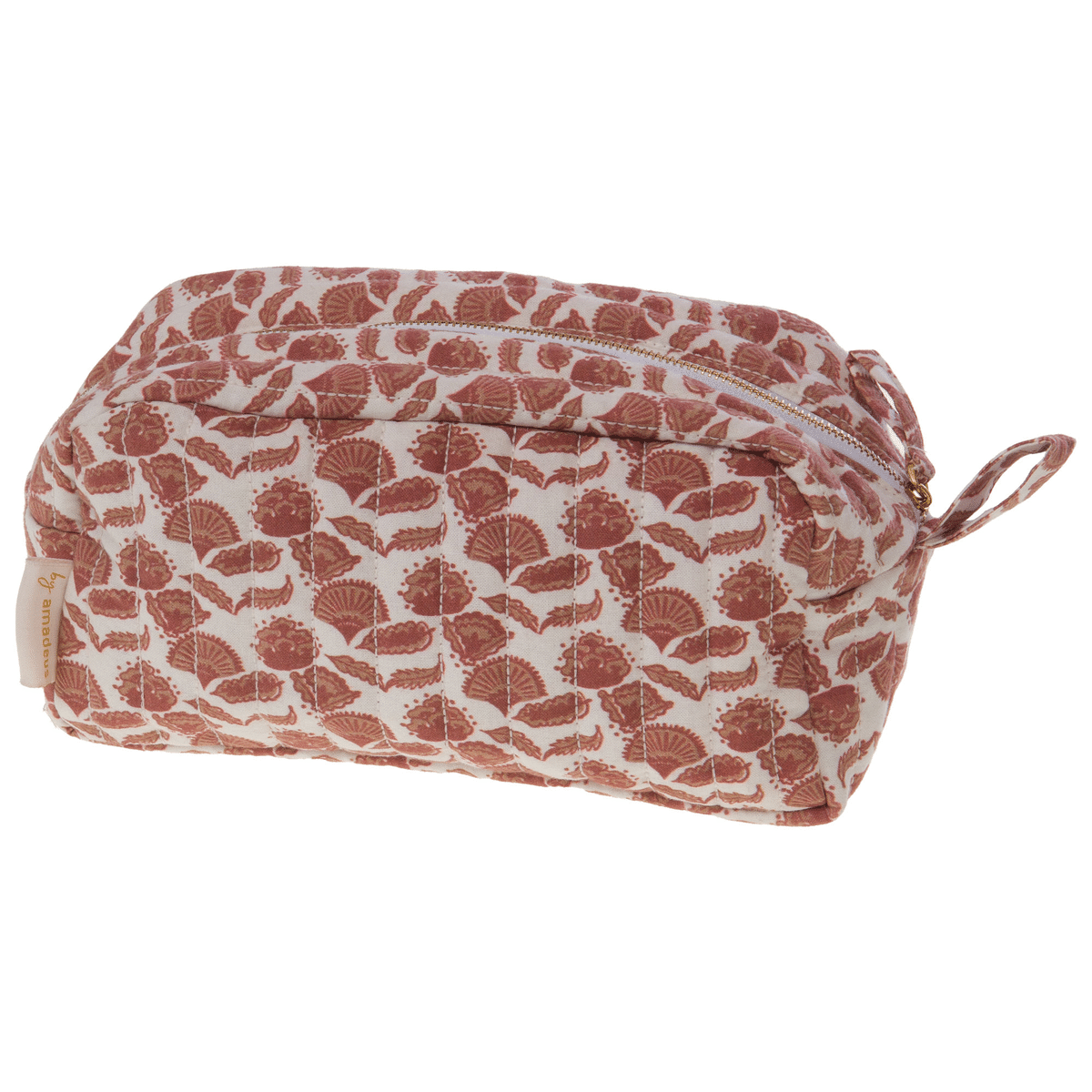 Trousse matelassé Auréliane Terracotta 22x12cm