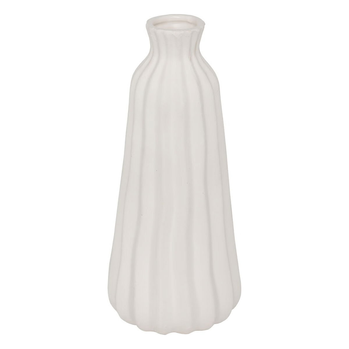 Vase céramique strié Zanelo Blanc H30cm