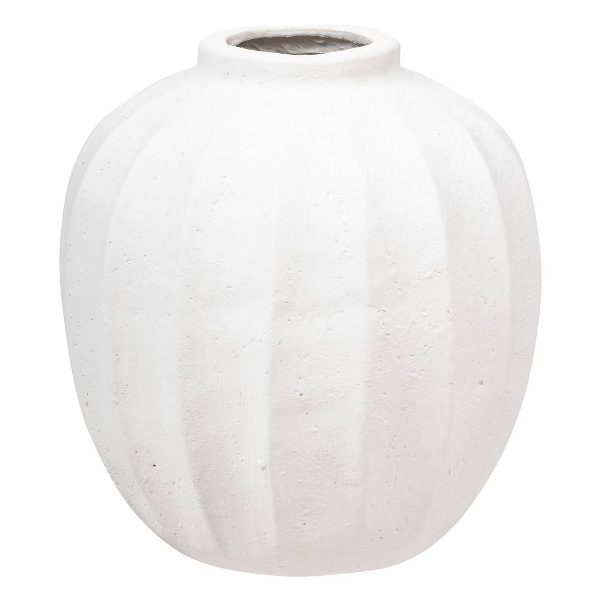 Vase moderne Outdoor Deskano Blanc H28cm