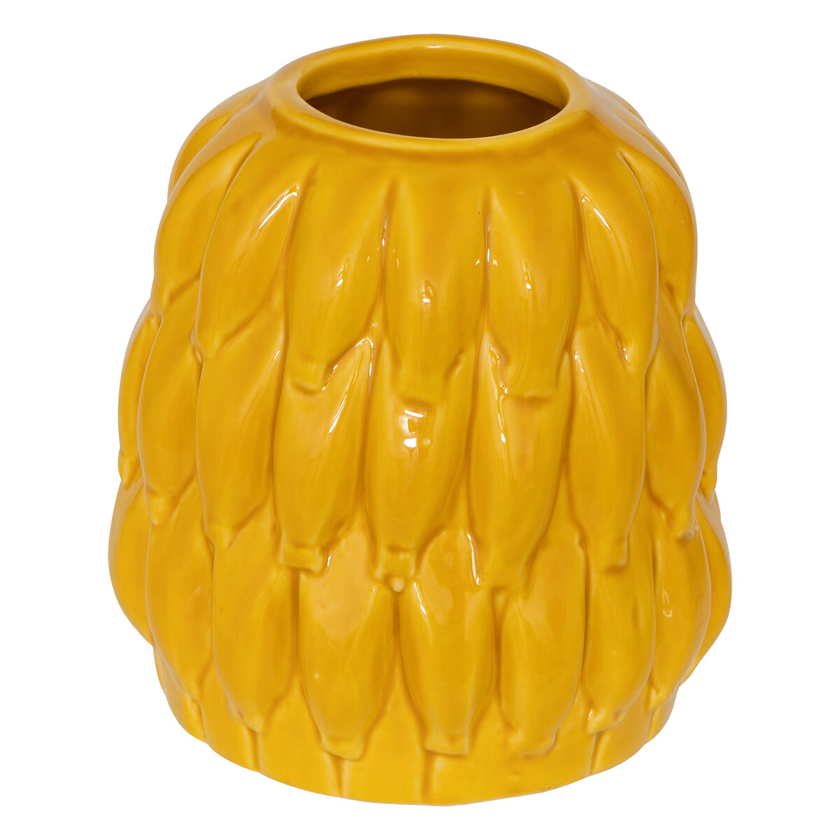 Vase soliflore céramique Laspamas Jaune Banane H9cm